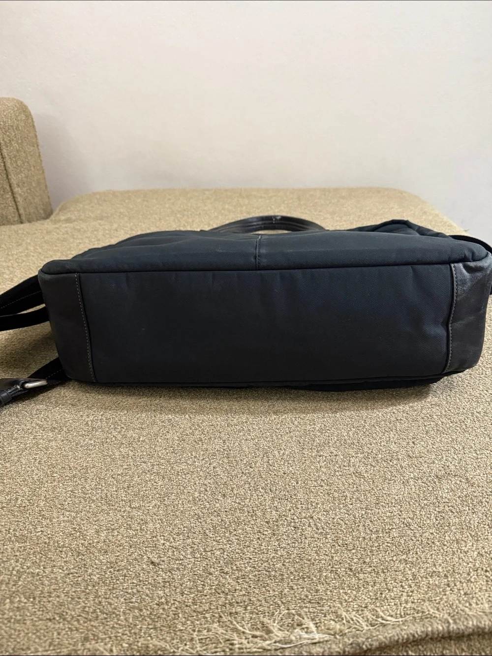 COACH Black Nylon Classic Commuter Messenger Bag Laptop Briefcase Travel